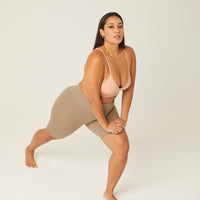 Curve Super Soft Bike Shorts Plus Size Bottoms Taupe 1XL -2020AVE