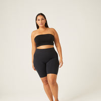 Curve Super Soft Bike Shorts Plus Size Bottoms Black 1XL -2020AVE