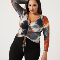 Curve Tie-Dye Top Plus Size Tops -2020AVE