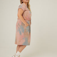 Curve Tie Dye Comfy Dress Plus Size Dresses -2020AVE