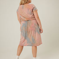 Curve Tie Dye Comfy Dress Plus Size Dresses -2020AVE