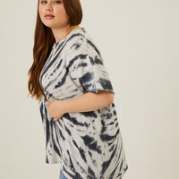 Curve Tie Dye Loose Fit Tee Plus Size Tops -2020AVE
