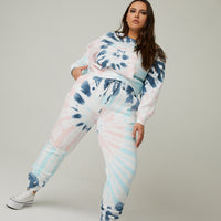 Curve Tie Dye Loungewear Set Plus Size Matching Sets -2020AVE