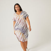 Curve Tie Dye T-Shirt Dress Dresses -2020AVE