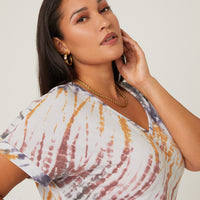 Curve Tie Dye T-Shirt Dress Dresses -2020AVE