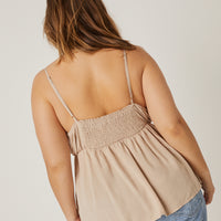 Curve Tie Front Button Top Plus Size Tops -2020AVE