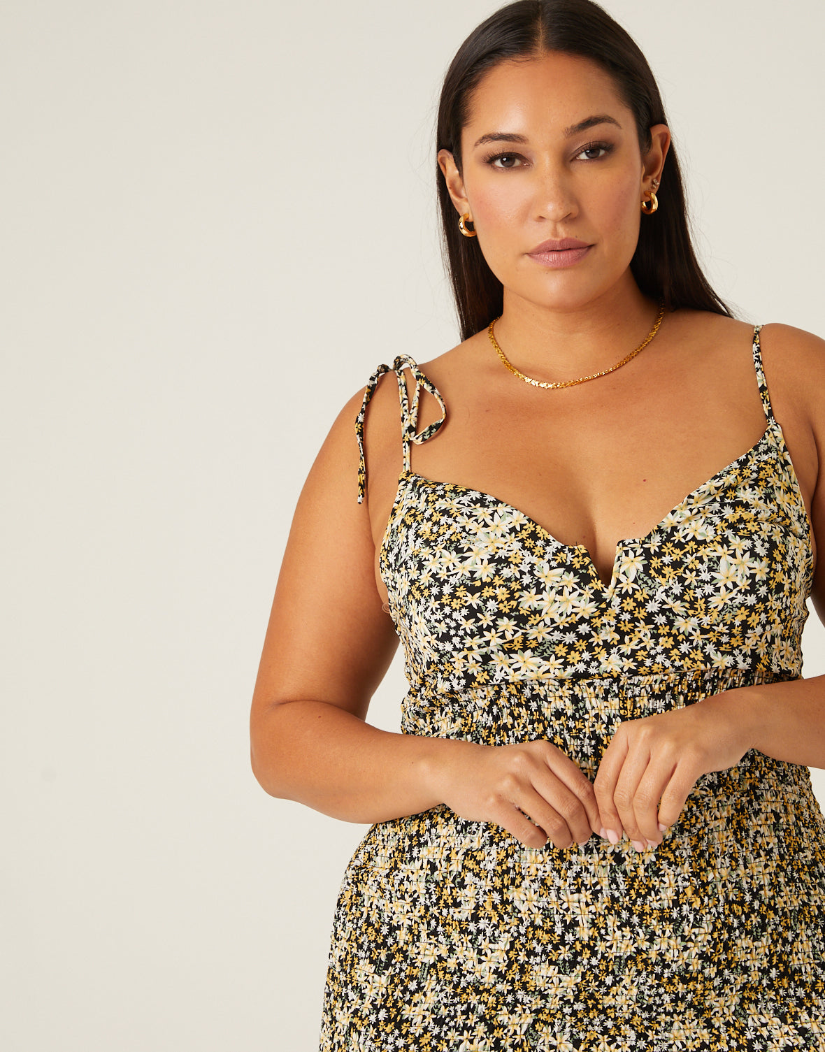 plus size tie strap dress