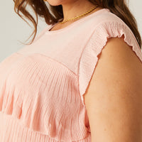 Curve Tiered Knit Top Plus Size Tops -2020AVE