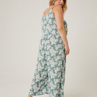 Curve Tropical Leaves Jumpsuit Plus Size Rompers + Jumpsuits -2020AVE