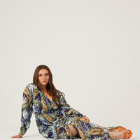 Curve Tropical Leaves Maxi Dress Plus Size Dresses -2020AVE