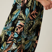 Curve Tropical Wide Leg Flowy Jumpsuit Plus Size Rompers + Jumpsuits -2020AVE