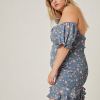 Curve Twist Front Off Shoulder Dress Plus Size Dresses -2020AVE