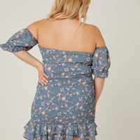 Curve Twist Front Off Shoulder Dress Plus Size Dresses -2020AVE