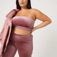 Curve Velvet Bike Shorts Plus Size Bottoms -2020AVE
