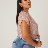Curve Woven Floral Blouse Plus Size Tops -2020AVE