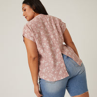 Curve Woven Floral Blouse Plus Size Tops -2020AVE