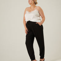Curve Woven Jogger Pants Plus Size Bottoms -2020AVE