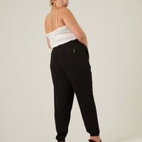 Curve Woven Jogger Pants Plus Size Bottoms -2020AVE
