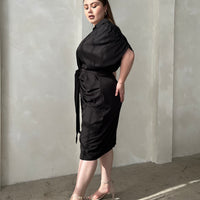 Curve Woven Ruched Dress Plus Size Dresses -2020AVE
