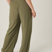 Curve Woven Summer Pants Plus Size Bottoms -2020AVE