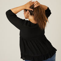 Curve Woven Tiered Top Plus Size Tops -2020AVE