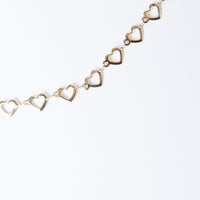 Falling In Love Dainty Heart Necklace Jewelry Gold One Size -2020AVE