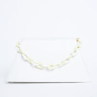 Faux Leather Trapezoid Bag Accessories White One Size -2020AVE