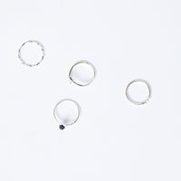 Genevive Black Stone Ring Set Jewelry -2020AVE