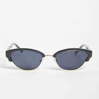 Half Frame Cat Eye Sunglasses Accessories Black/Black One Size -2020AVE