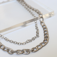 Halle Chunky Necklace Set Jewelry Silver One Size -2020AVE