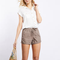 Island Girl Linen Tie Shorts -2020AVE