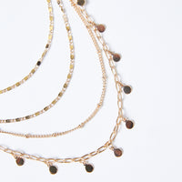 Layered Coin Necklace Jewelry -2020AVE