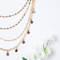 Layered Coin Necklace Jewelry -2020AVE