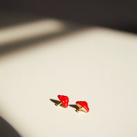 Little Mushroom Stud Earrings Jewelry Red One Size -2020AVE