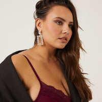 London Rhinestone Earrings Jewelry Silver One Size -2020AVE