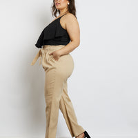 Curve Maddie Single Ruffle Bodysuit Plus Size Tops -2020AVE