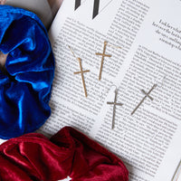 Minimal Cross Earrings Jewelry Gold One Size -2020AVE