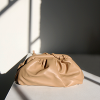 Modern Muse Gathered Clutch Accessories Taupe One Size -2020AVE