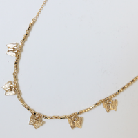 Monarch Butterfly Necklace Jewelry Gold One Size -2020AVE