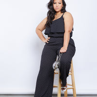 Curve Jevan Dotted Pants Plus Size Bottoms -2020AVE