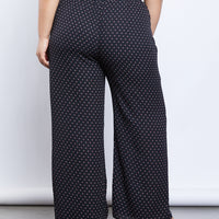 Curve Jevan Dotted Pants Plus Size Bottoms -2020AVE