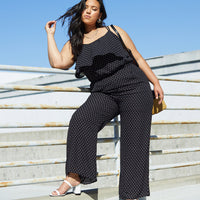 Curve Jevan Dotted Pants Plus Size Bottoms -2020AVE