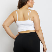 Curve Tara Cropped Tank Plus Size Tops -2020AVE
