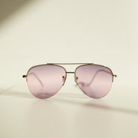 Ombre Aviator Sunglasses Accessories Purple Black One Size -2020AVE