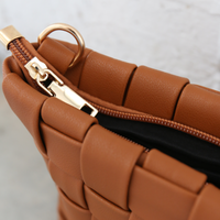 Oversized Woven Pouch Accessories Brown One Size -2020AVE