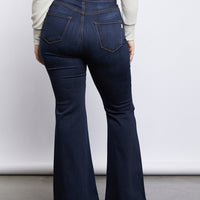 Curve 70s Girl Flared Jeans Plus Size Bottoms -2020AVE