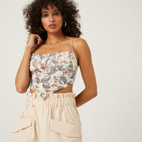 Paisley Chiffon Cropped Tank -2020AVE