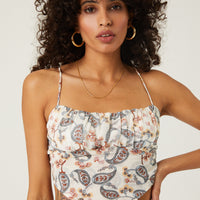 Paisley Chiffon Cropped Tank -2020AVE
