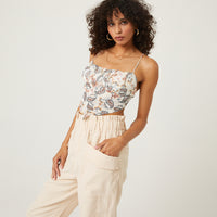 Paisley Chiffon Cropped Tank -2020AVE