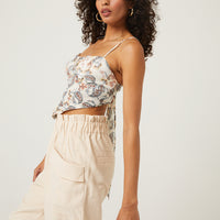Paisley Chiffon Cropped Tank -2020AVE